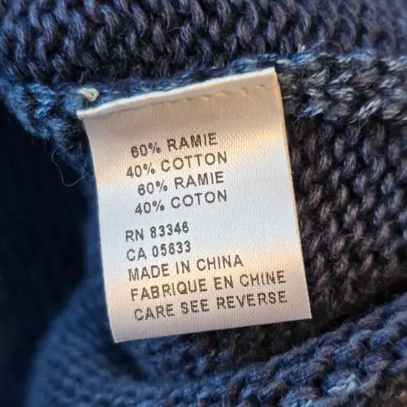 PBJ Blues Denim Sweater Vest Women's XL Indigo Casual Festival Coastal Summer - Picture 6 of 13